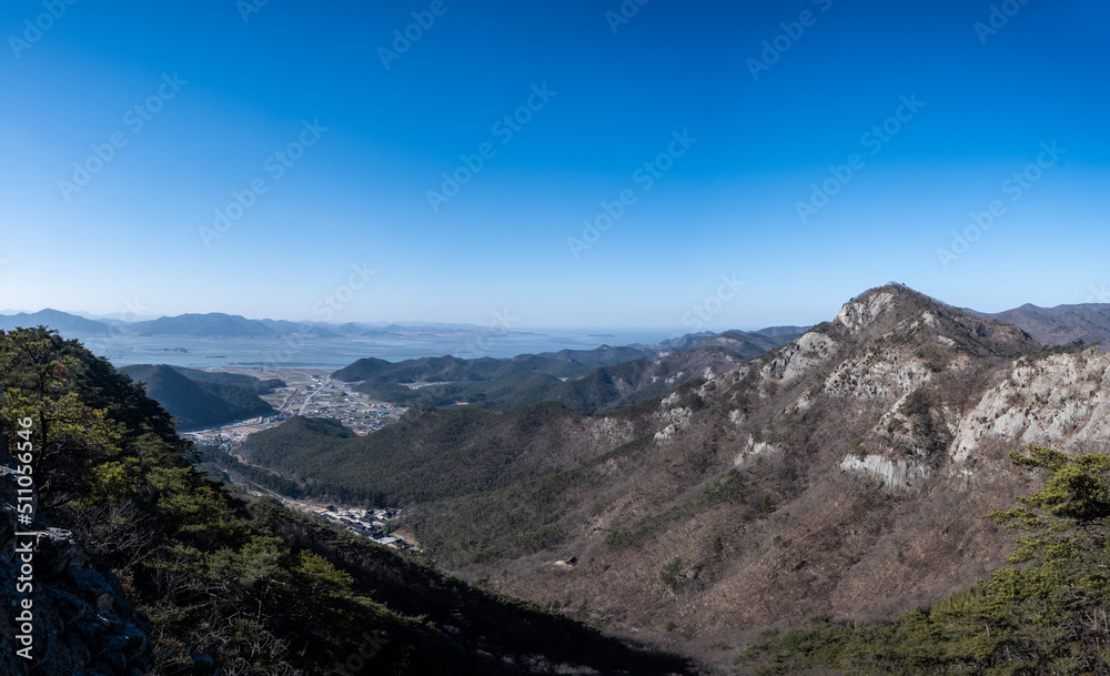 Scenic view of mountains against sky Scenic view of mountains against sky