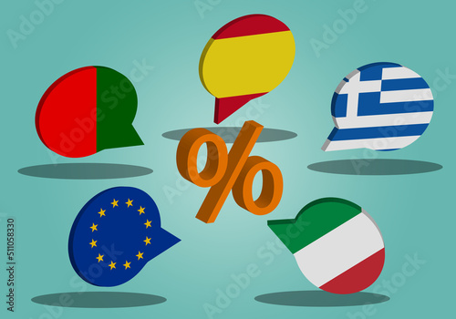 Conversación entre países de la UE sobre el tipo de interés y la prima de riesgo