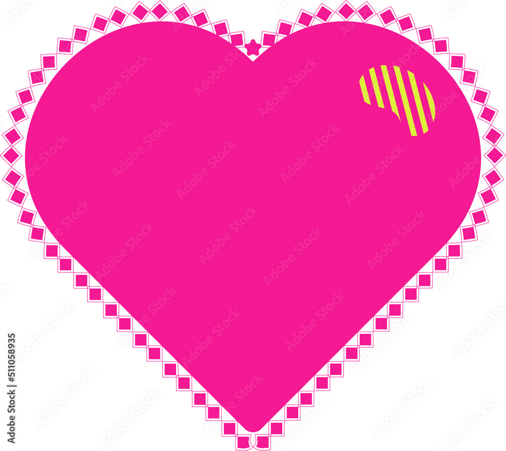 Red Love Heart Shape Graphic Icon Vector Element Symbol Sticker Art Illustration Design