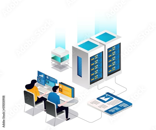 A couple of data web server attendants