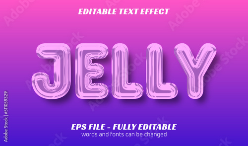 jelly editable text style effect