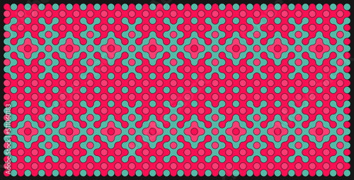 Multicolor truchet tiling connections illustration