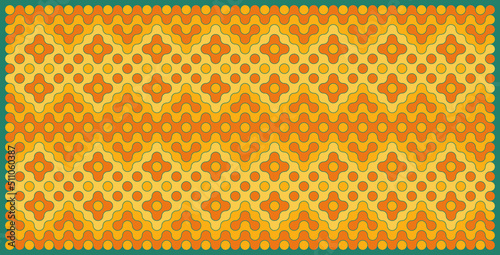 Multicolor truchet tiling connections illustration
