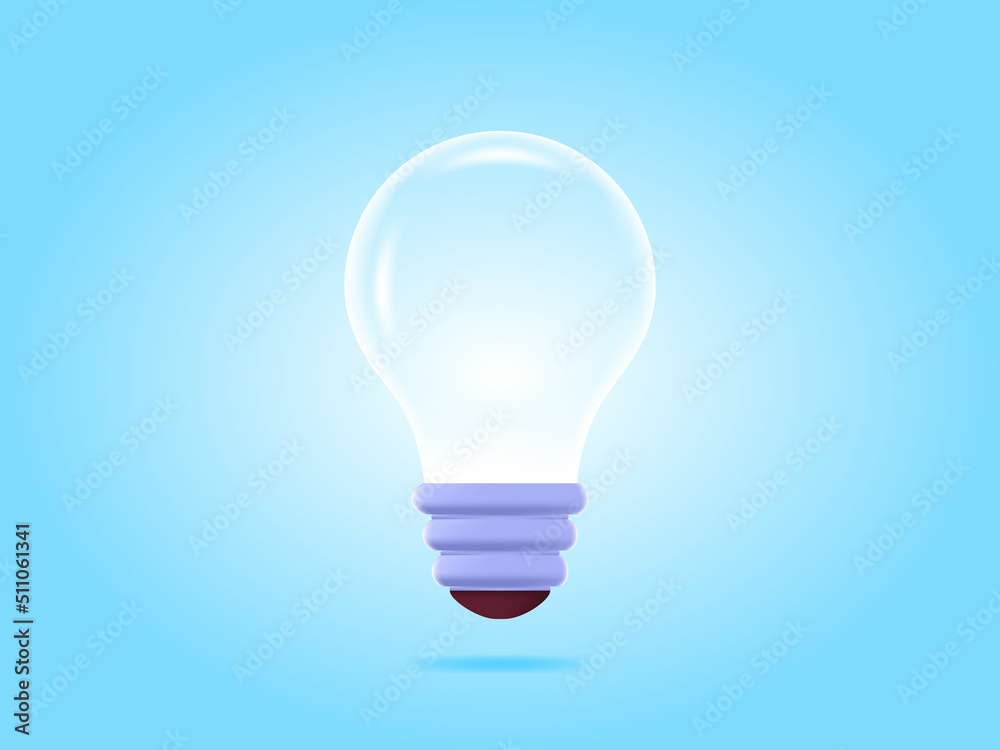 minimal 3d cartoon style yellow light bulb icon. Idea, solution, business, strategy concept. minimal 3d cartoon style yellow light bulb icon. Idea, solution, business, strategy concept.