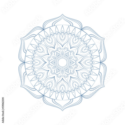 Round mandala for Design Coloring book page antistress