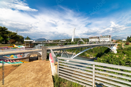 Bridges in Podgorica on river Moraca, Capitol of Montenegro photo