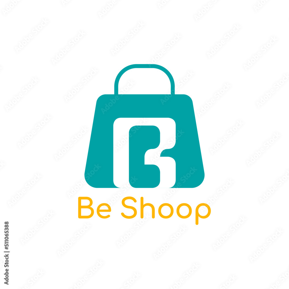 Letter B and shoping bag logo design for mart, market, store and shop brand identity Letter B and shoping bag logo design for mart, market, store and shop brand identity
