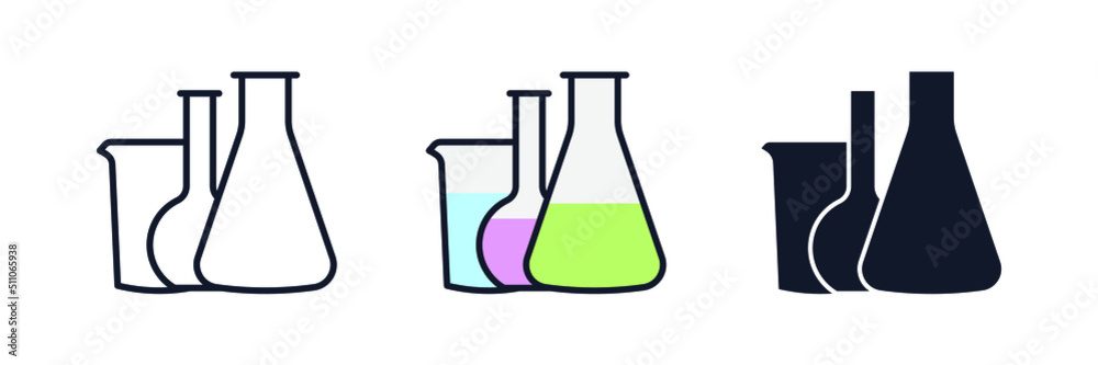 test tube icon symbol template for graphic and web design collection logo vector illustration