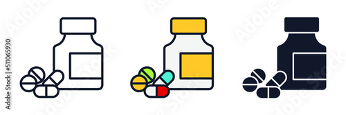 pills icon symbol template for graphic and web design collection logo vector illustration