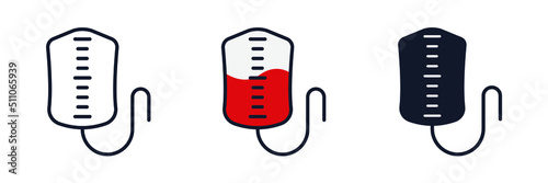 Infuse. blood bag icon symbol template for graphic and web design collection logo vector illustration