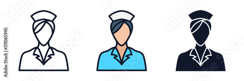nurse icon symbol template for graphic and web design collection logo vector illustration
