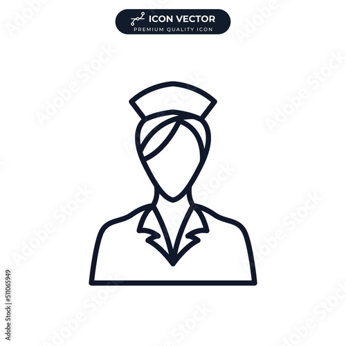 nurse icon symbol template for graphic and web design collection logo vector illustration