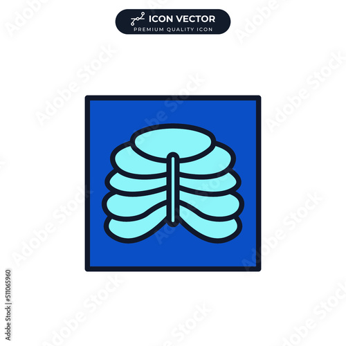 X-ray icon symbol template for graphic and web design collection logo vector illustration © keenan