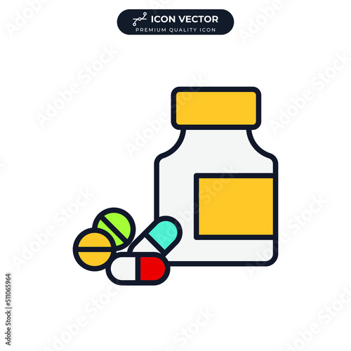 pills icon symbol template for graphic and web design collection logo vector illustration