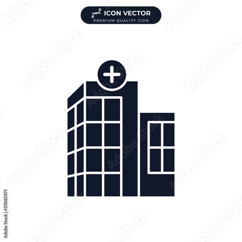 hospital icon symbol template for graphic and web design collection logo vector illustration