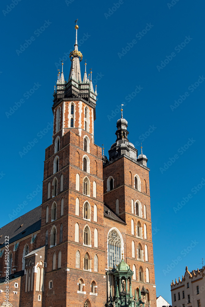 St. Mary's Basilica, Main Square, Rynek Glowny, Krakow, Poland