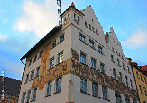 House with Waaggasse frescos in Nuremberg, Germany photo