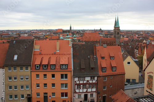  Historical houses in downtown in Nuremberg, Bavaria, Germany