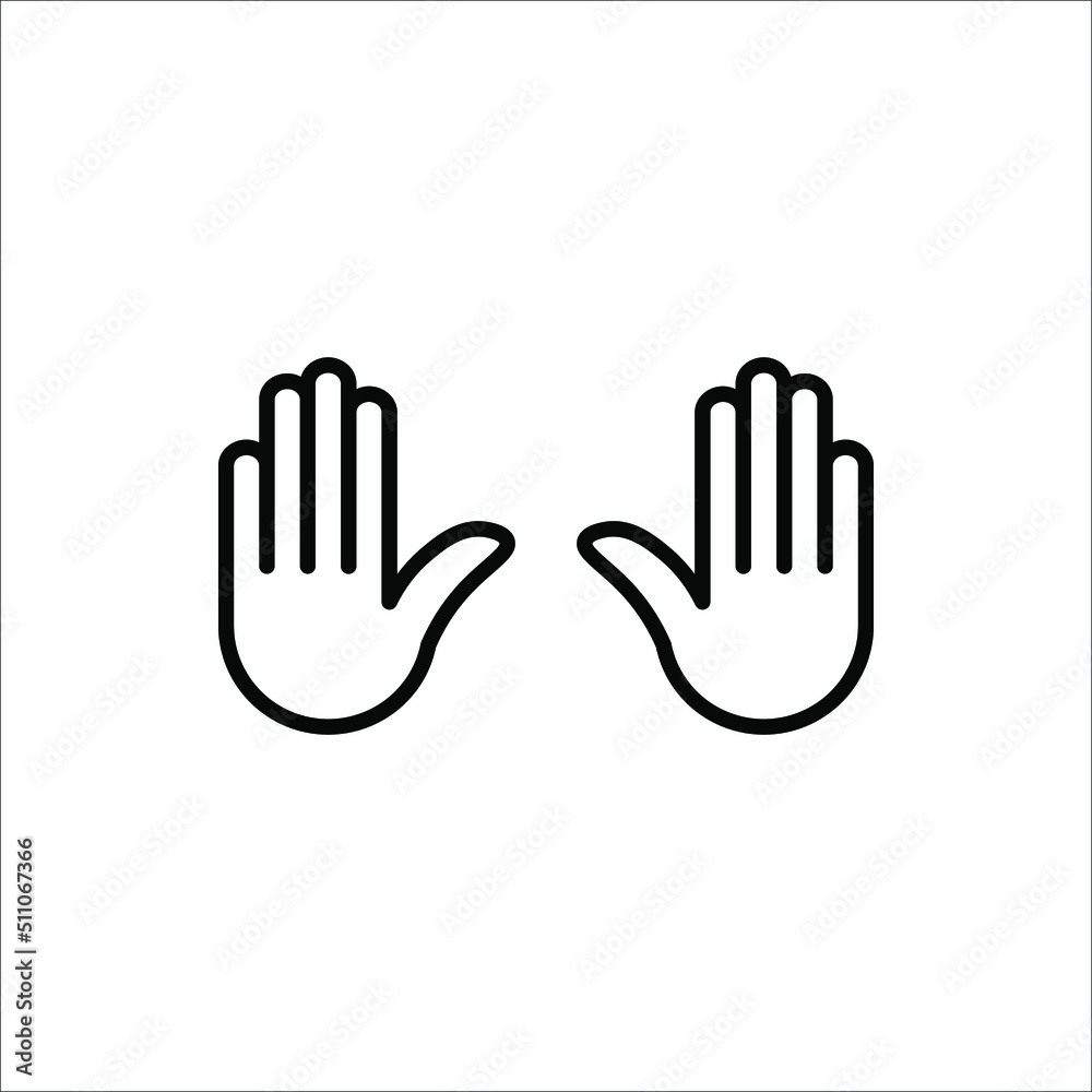 Hand icon vector, filled flat sign, solid pictogram isolated on white, logo illustration Hand icon vector, filled flat sign, solid pictogram isolated on white, logo illustration
