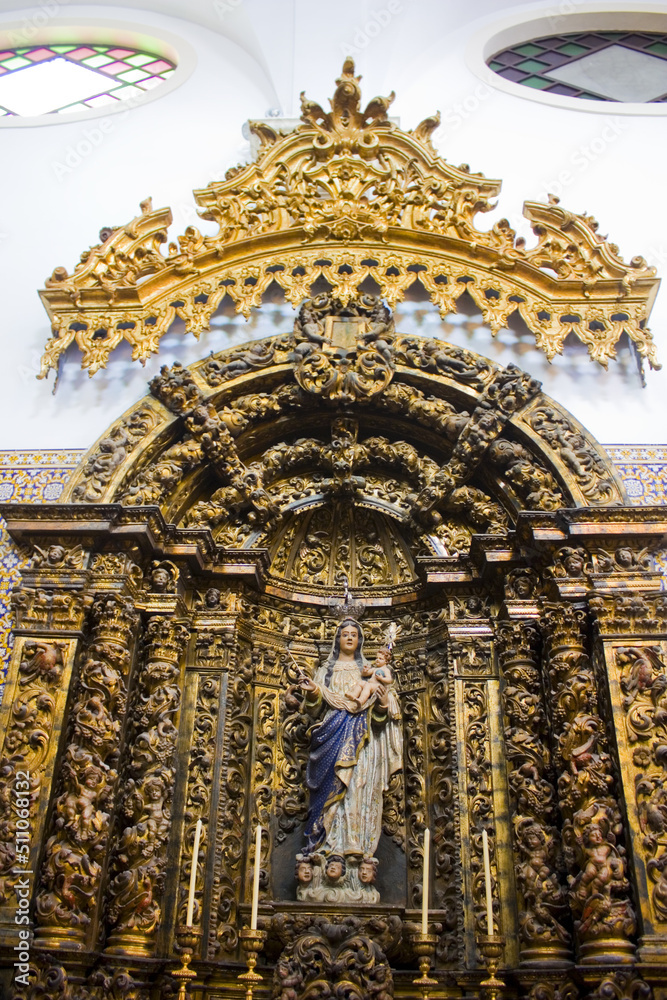 Interior of Church of Our Lady of the Presentation (Igreja de Nossa Senhora da Apresentacao) in Aveiro, Portugal