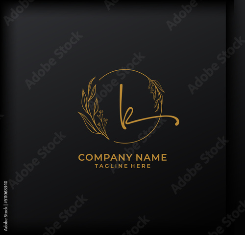 K Letter Logo. Gold Letter Design Vector with Golden Luxury Colors