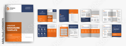 Corporate company profile annual report multi page layout minimal brochure design template