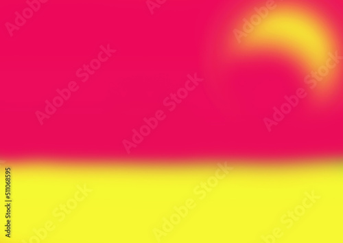 Blurred gradient background in pastel pink and yellow colors with abstract moon