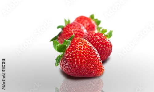 Fresh tasty sweet strawberry on the desk