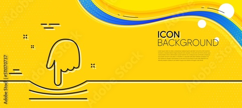Elastic line icon. Abstract yellow background. Resilience material sign. Minimal elastic line icon. Wave banner concept. Vector