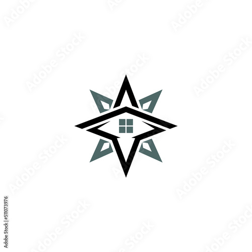 Star and House logo or icon design