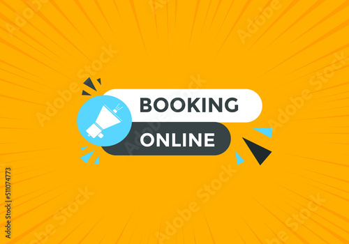 Booking online button. Online Booking
