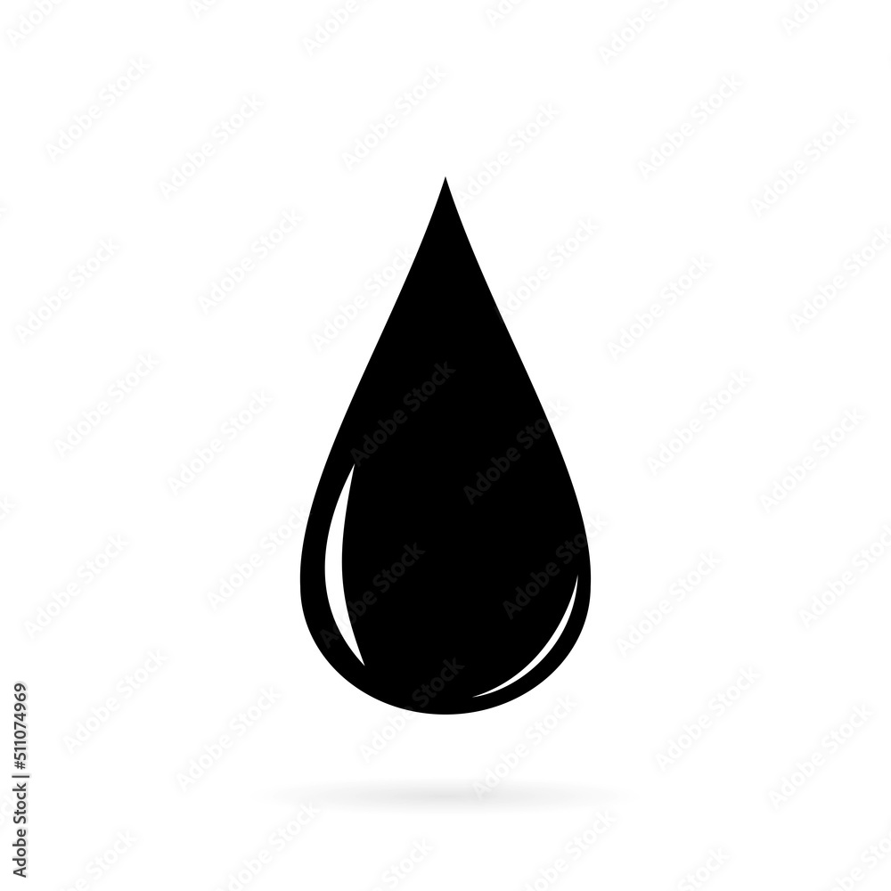 Drop on a white background. Vector illustration. Drop on a white background. Vector illustration.