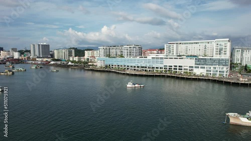 Wallpaper Mural Kota Kinabalu, Sabah Malaysia – June 14, 2022: The Waterfront and Esplanade Area of Kota Kinabalu City Centre Torontodigital.ca