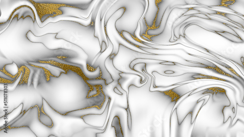 Natural tiles stone in seamless glitter pattern and luxurious. White and gold luxury marble texture background. Marble rock texture white and golden ink pattern liquid swirl paint white gold