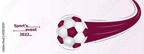 Sports event 2022. Qatar illustration Football