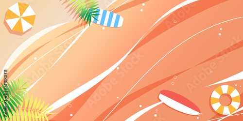 背景イラスト_夕焼けの海