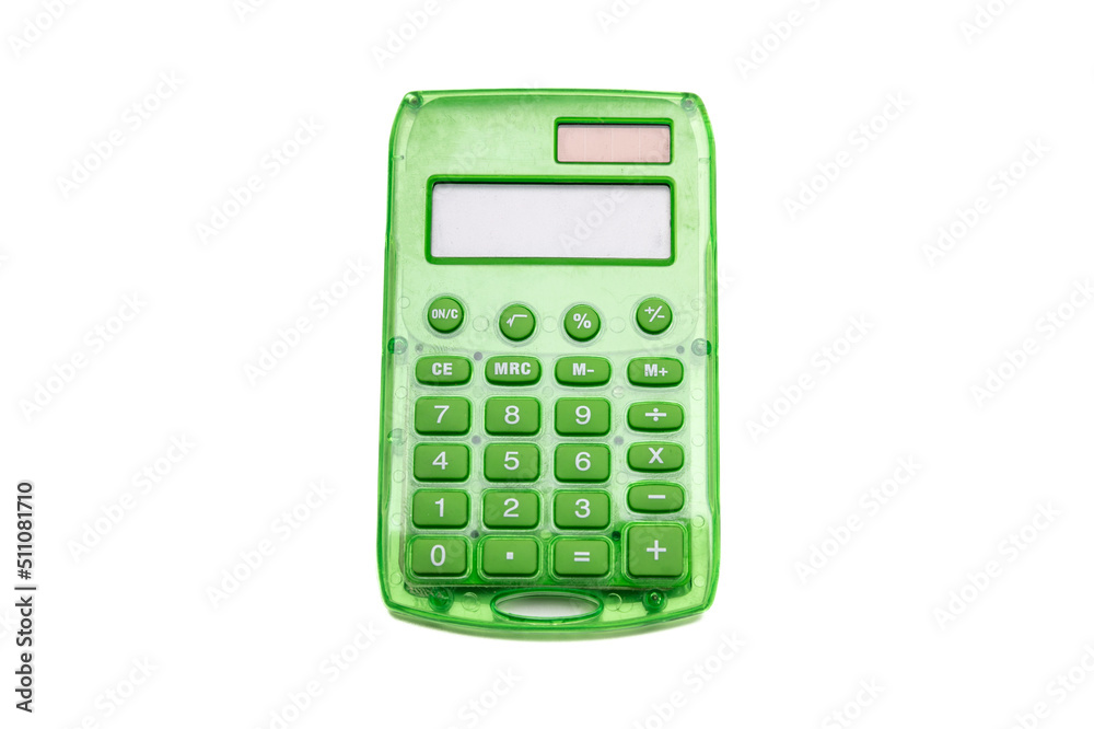Calculator with blank display isolated cutout on white background Calculator with blank display isolated cutout on white background