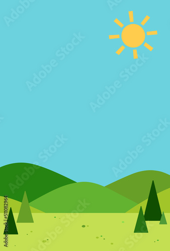 背景イラスト_山の風景
