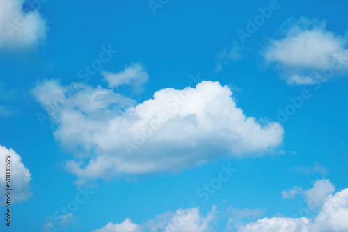 Clouds in blue sky background.