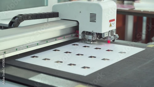 Work of the plotter for cutting of various materials