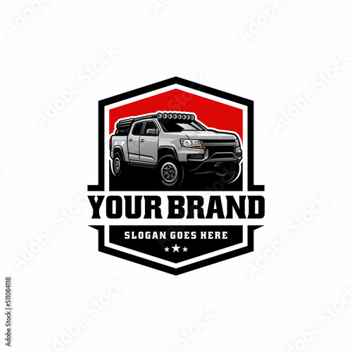 Off road pick up truck ready made logo vector