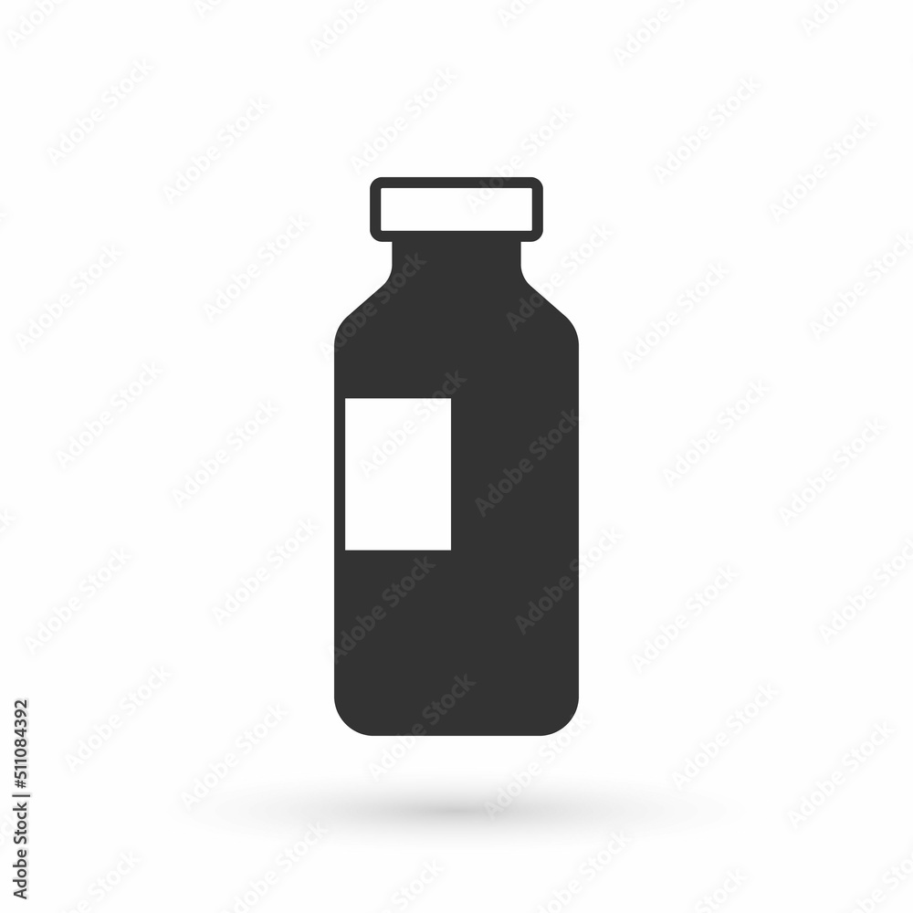 Grey Bottle of water icon isolated on white background. Soda aqua drink sign. Vector Grey Bottle of water icon isolated on white background. Soda aqua drink sign. Vector