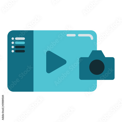 documentary and camera icon
