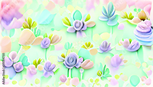 Pastel flower nature pride background suitable for graphic design, auspicious event, festival, illustration, fill in text