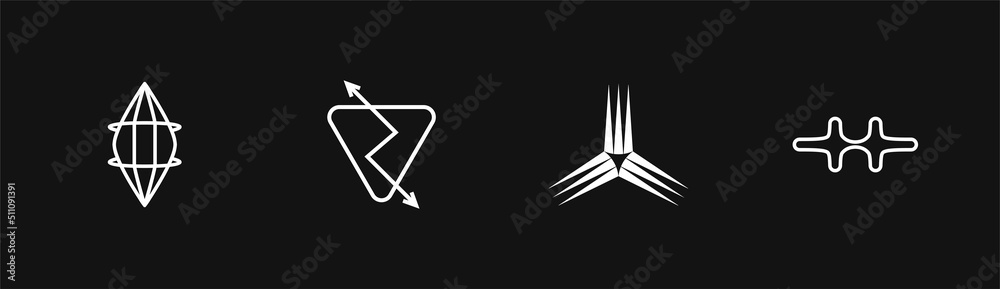 Universal trendy geometric shapes set Universal trendy geometric shapes set