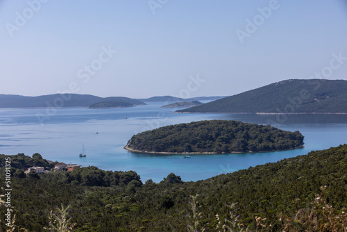 Obraz na płótnie bay of Brgulje on island Molat in the adriatic sea, Croatia w salonie