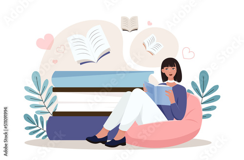 Books lover concept
