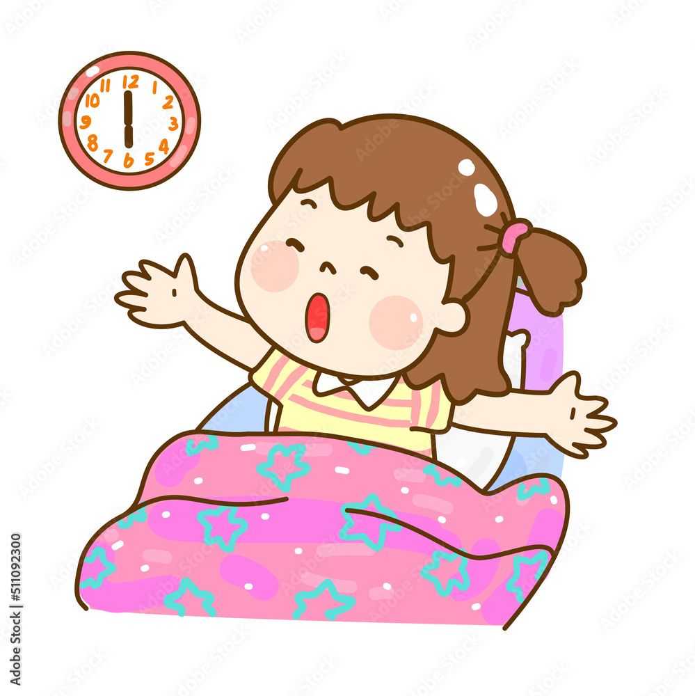 Cartoon Kids Wake Up And Sit On The Bad Stock Vector Adobe Stock cartoon-kids-wake-up-and-sit-on-the-bad-stock-vector-adobe-stock