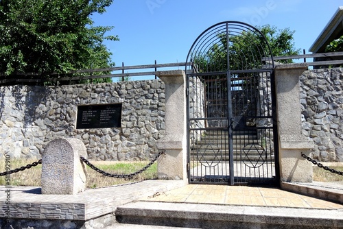 iron gate to the jewish cemetery with david star