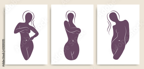 Female silhouettes set